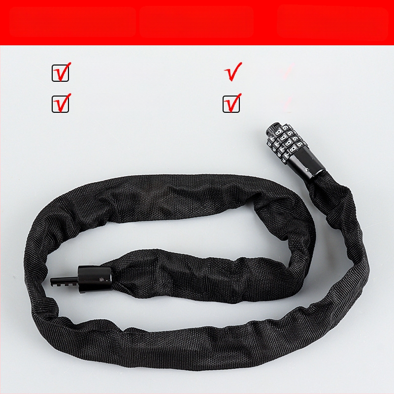 4 skaitmenų slaptažodžio dviračio grandinės užraktas, nešiojamas, iš lydinio plieno, svoris 450 g