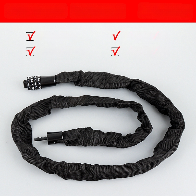 4 skaitmenų slaptažodžio dviračio grandinės užraktas, nešiojamas, iš lydinio plieno, svoris 450 g