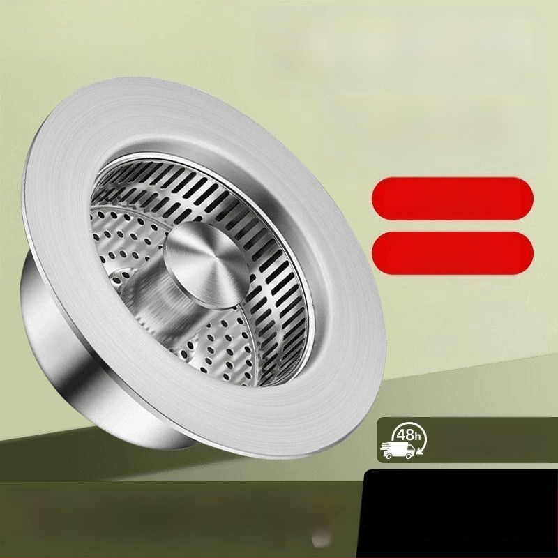 Stlačovací typ kuchynského drezu s filtrom z nehrdzavejúcej ocele 304, s pružinovým jadrom