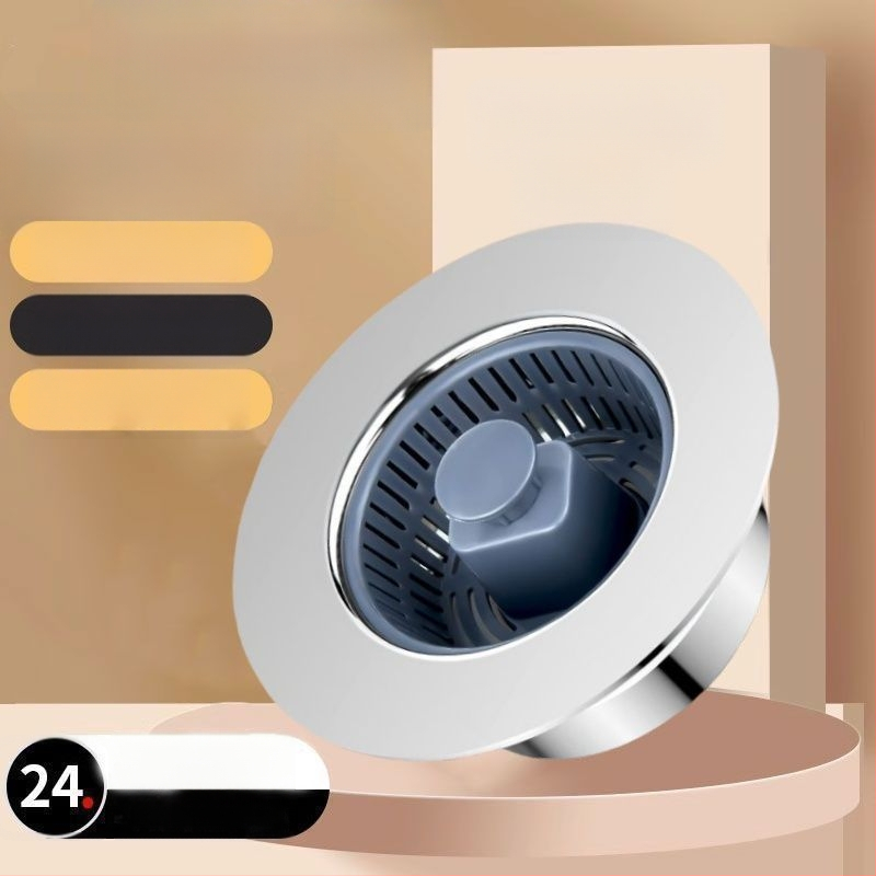 Stlačovací typ kuchynského drezu s filtrom z nehrdzavejúcej ocele 304, s pružinovým jadrom