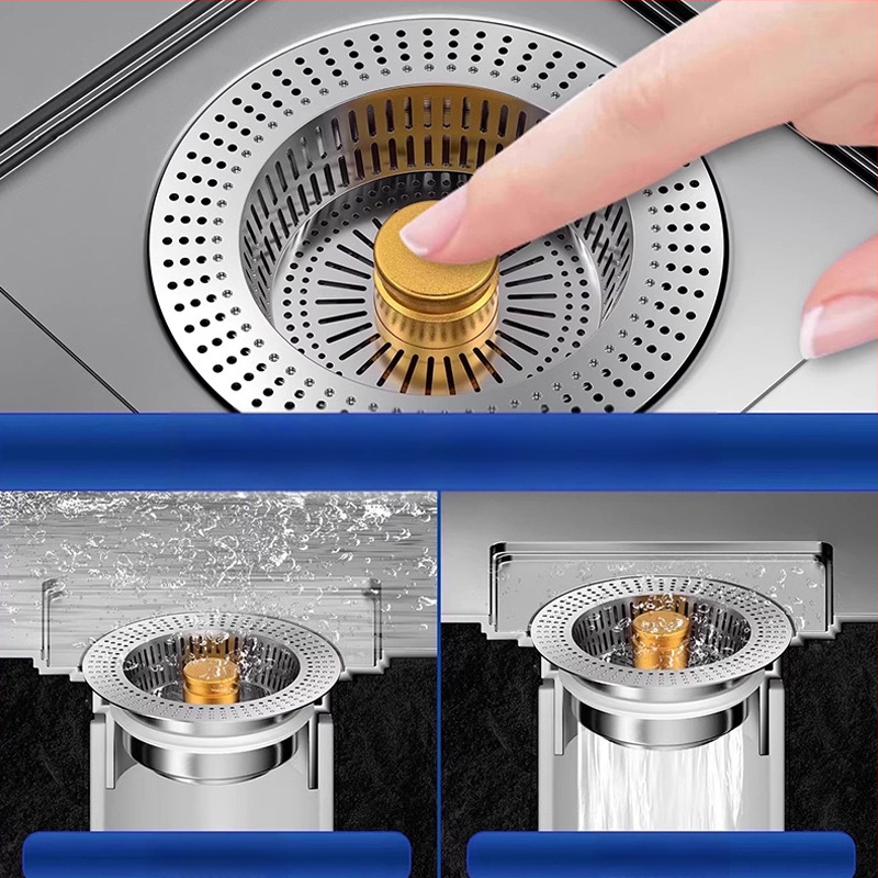 Drenážny zátka pre drez s filtrom proti zápachu — 304 nerezová oceľ, Model A, Jedno balenie, Yu Shu Exploration