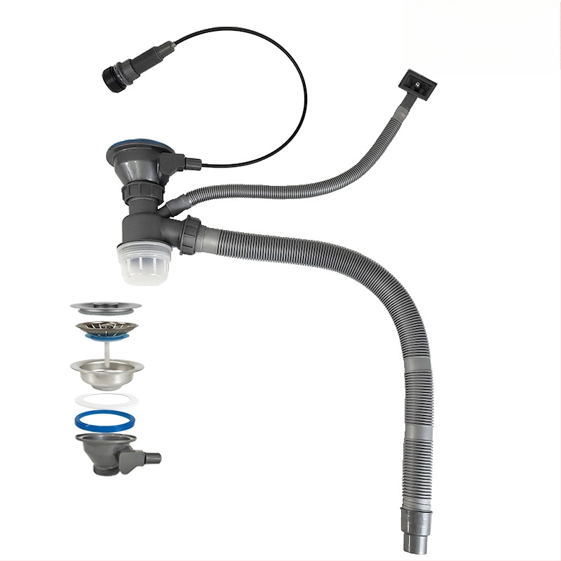 Köögivalamu tõmmatav äravool, roostevabast terasest, D01 mudel, S-kujuline, kaasaegne minimalistlik stiil