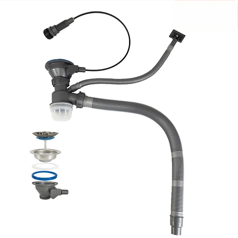 Köögivalamu tõmmatav äravool, roostevabast terasest, D01 mudel, S-kujuline, kaasaegne minimalistlik stiil