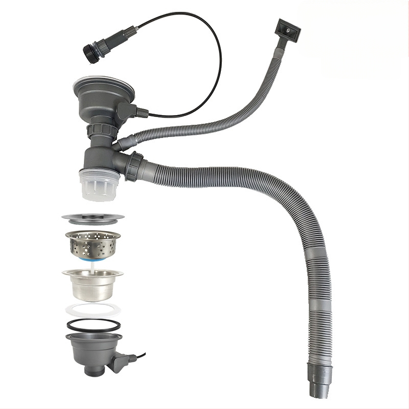 Köögivalamu tõmmatav äravool, roostevabast terasest, D01 mudel, S-kujuline, kaasaegne minimalistlik stiil