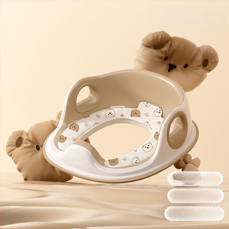 Vaikų klozeto sėdynė su rankenėlėmis, standartiniam klozetui, PP medžiaga, tinka amžiaus grupėms 0–6 mėn, 6–12 mėn, 1–3 m, 3–6 m