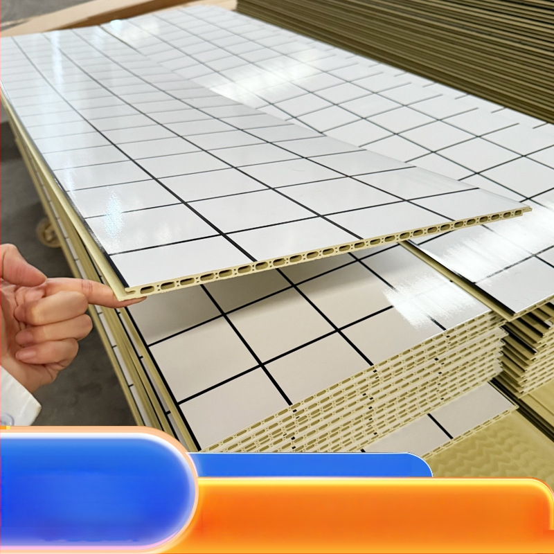 Bambuse kiududest seina paneel, integreeritud sisekujunduseks, nano kivi-plastik paneeliga; sile disain, kaasaegne minimaalne stiil, kerge luksus