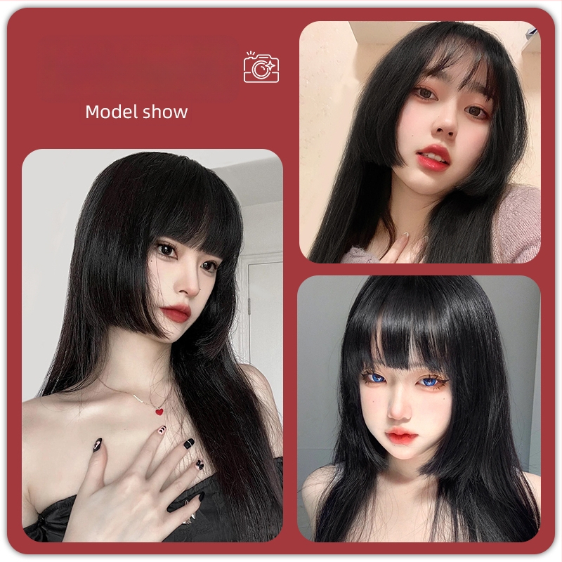 Cosplay parochňa, prirodzený a realistický vzhľad, plná parochňa s ofinou, štýl princess-cut, vlákna odolné voči teplu, nie je možné farbiť vysokou teplotou