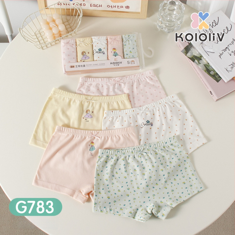 Mergaitėms skirti antibakteriniai medvilniniai bokseriai kelnaitės, 100% medvilnė, klasė A, su spauda, vaikams nuo 8 metų.