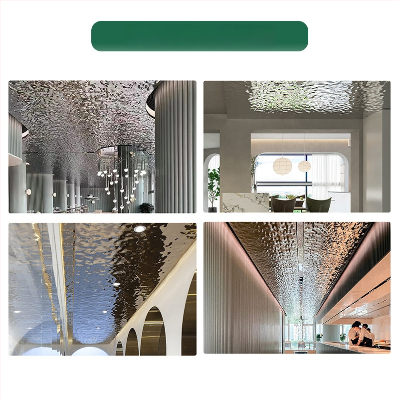 PVC sienų plokštė su vandens bangos raštu, vidaus apdaila, modelis 1, garso izoliacija 30, šilumos laidumas 0,05