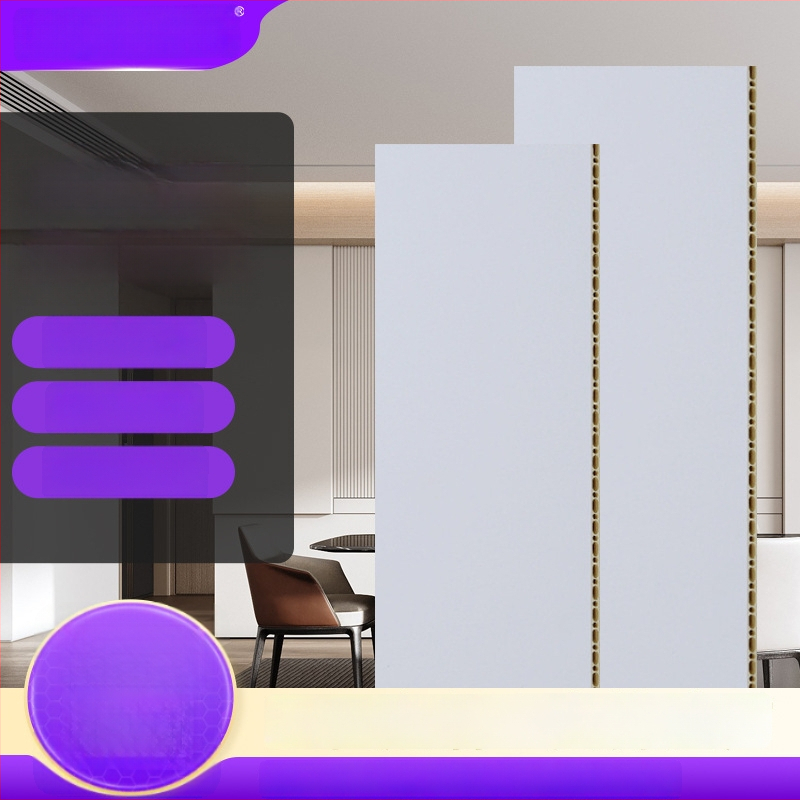 Sienos plokštė su sklandžiu užraktu, PVC su kalcio priedu, stipri garso izoliacija, šilumos laidumas 0.23 W/mK, modelis Seamless Locking Plate