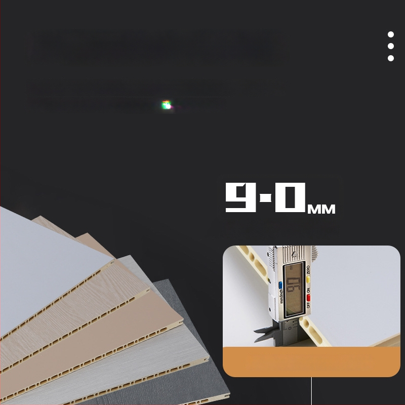 Sienos plokštė su sklandžiu užraktu, PVC su kalcio priedu, stipri garso izoliacija, šilumos laidumas 0.23 W/mK, modelis Seamless Locking Plate