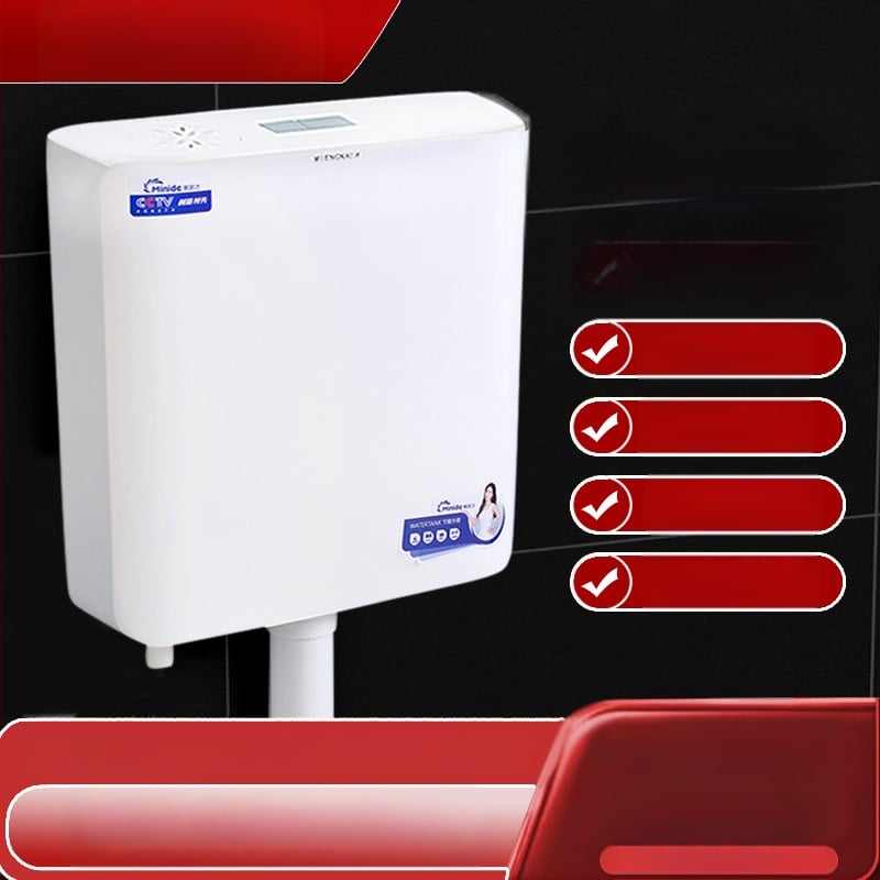 Rujie PP vandens bakelis klozetui – komplektas, rankinis plovimo valdymas, 5–8 L, plastikas