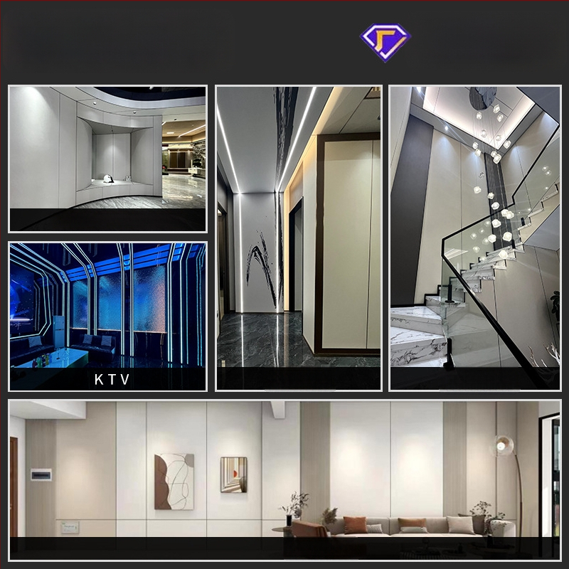 Sienų plokštė PVC, lygus, be siūlių SPC akmens kristalo paviršius, vidinis sienos fonas, montavimas įmanomas