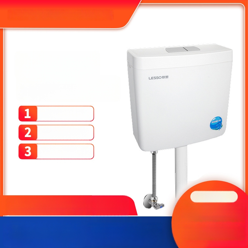 Klozetui skyles vandens bakelis, PP medžiaga, rankinis plovimas, 3–6 L talpa, grindų nuotėkis