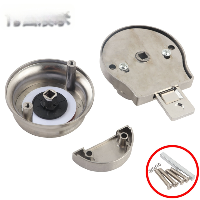 Viešos tualetės pertvaros užraktas iš nerūdijančio plieno, šlifuota paviršiaus apdaila, dviejų dalių komplektas, nepriežiūros užraktas, pertvaros indikatorius