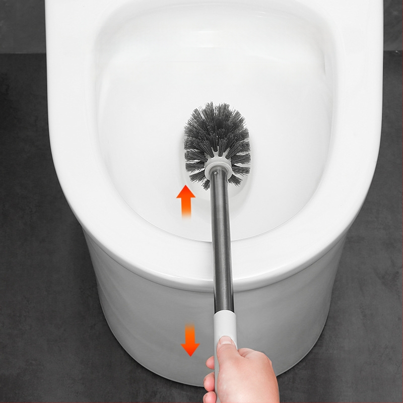 Tualetiharja pikkade käepidemetega, seinale kinnitatav, ümmarguse alusega — Independence 4901, roostevaba teras