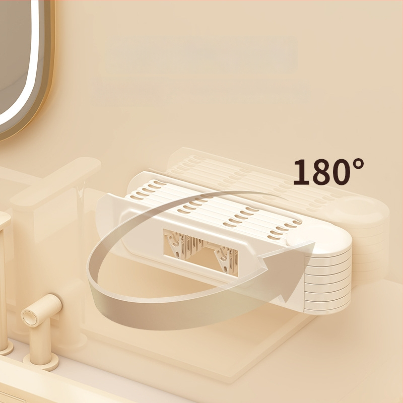 Pagriežama žāvēšanas statīvs drēbēm, 24 klipi, sienas montāža, plastmasas materiāls, zeķēm un apakšveļai