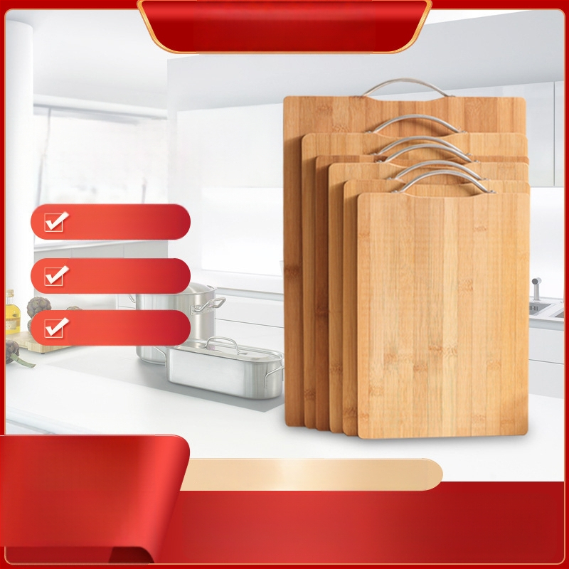 Bambusová doska na krájanie, dvojstranná, protipliesňová, protišmyková, prenosná pre domáce použitie