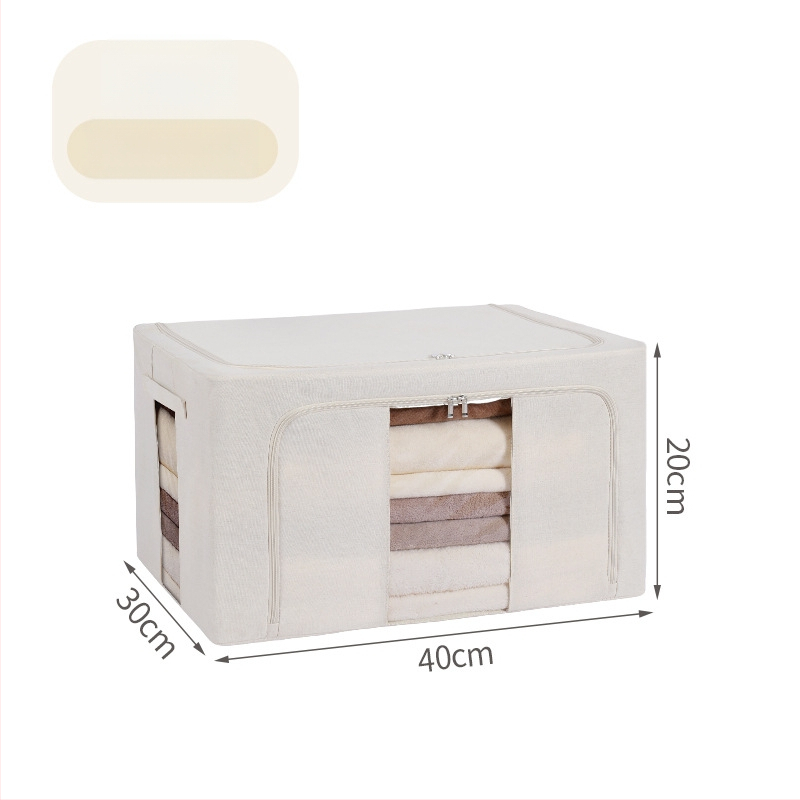 Kokkupandatav hoiukarp puuvillase ja linasekangaga terasraamiga, pestav, kaasaskantav, mitmekülgne