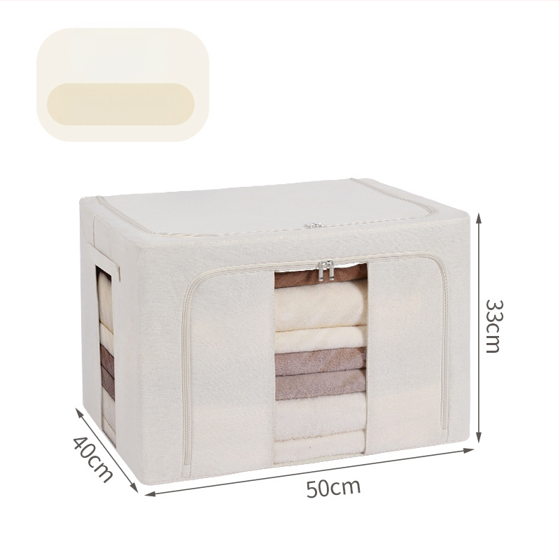 Kokkupandatav hoiukarp puuvillase ja linasekangaga terasraamiga, pestav, kaasaskantav, mitmekülgne