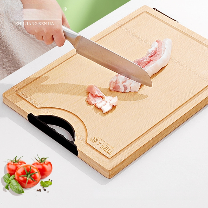 Doska na krájanie z bambusu do kuchyne, antibakteriálna, čínsky tradičný štýl, s vertikálnym dizajnom