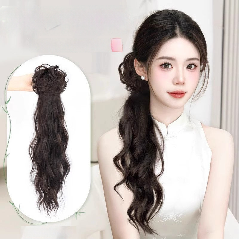 Parukas ar zemu astiņu – karstumizturīgs vads, ei sobi karstajam krāsošanai, sobib iga naha toonile ja näokuju, model: Wig ponytail