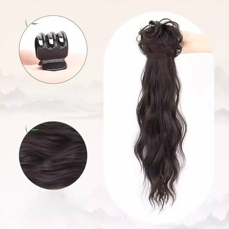 Parukas ar zemu astiņu – karstumizturīgs vads, ei sobi karstajam krāsošanai, sobib iga naha toonile ja näokuju, model: Wig ponytail