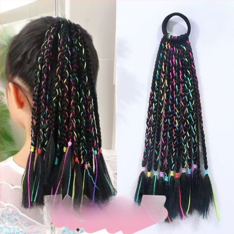 Laste parukas ar asti, käsitsi kootud, kuumakindel siid