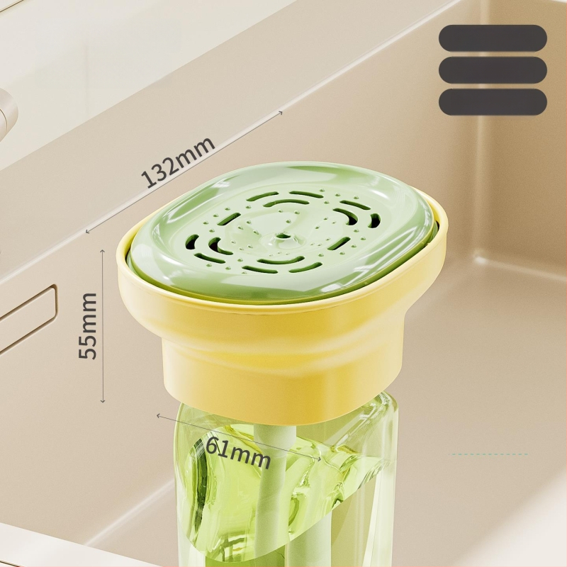 Zhongheng nõudepesuvahu doseerija, käsitsi vajutamisega, kaal 71 g, sile pind, mudeli koodid B5441/B5442