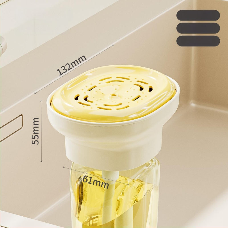 Zhongheng nõudepesuvahu doseerija, käsitsi vajutamisega, kaal 71 g, sile pind, mudeli koodid B5441/B5442