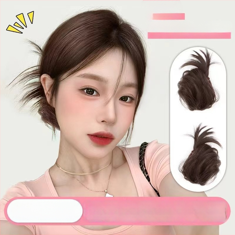 Naisepa parukas ponnytail stiiliga, realistlikud juuksed, külgnurk ja loomulik updo, kõrge temperatuuriga traat, mehhanism, värvimine või perm pole lubatud