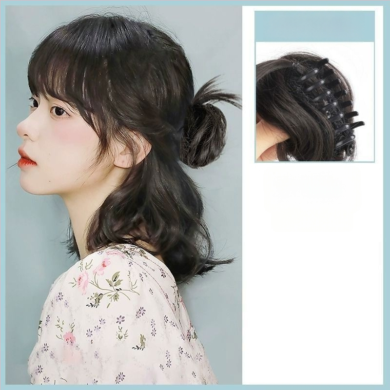 Naisepa parukas ponnytail stiiliga, realistlikud juuksed, külgnurk ja loomulik updo, kõrge temperatuuriga traat, mehhanism, värvimine või perm pole lubatud