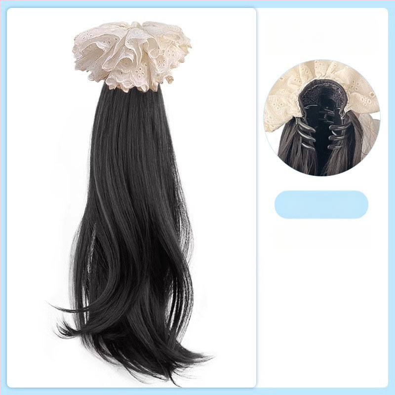 Parukas punutisega sabaga, Korea stiilis külgmine saba, kuumakindel juhtmestik, ei värviks