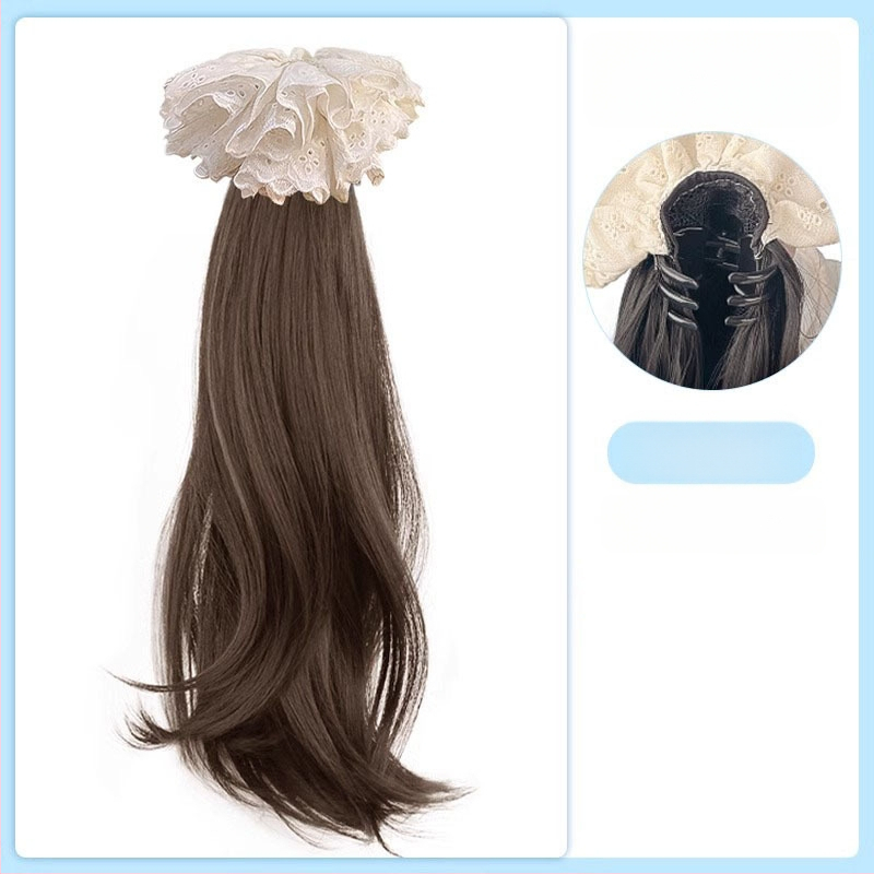 Parukas punutisega sabaga, Korea stiilis külgmine saba, kuumakindel juhtmestik, ei värviks