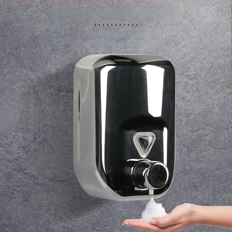 Sieninis nerūdijančio plieno muilo dozatorius, rankinė pompa, 304 nerūdijančio plieno konstrukcija, svoris 500 g, šiuolaikinis minimalistinis stilius