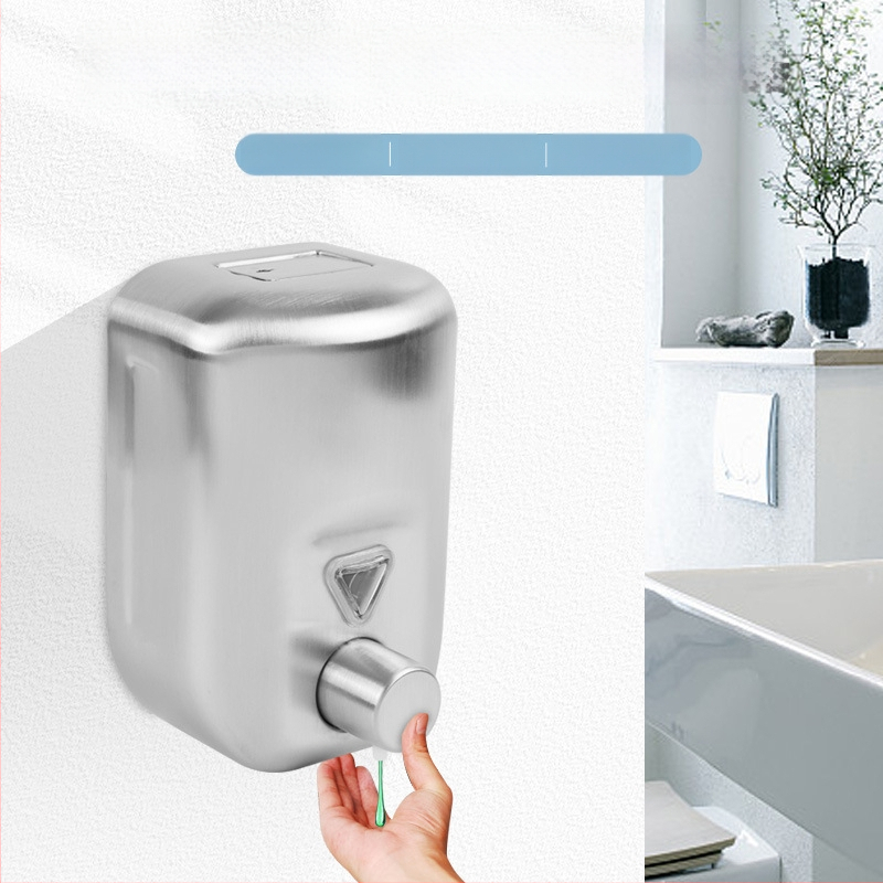 Sieninis nerūdijančio plieno muilo dozatorius, rankinė pompa, 304 nerūdijančio plieno konstrukcija, svoris 500 g, šiuolaikinis minimalistinis stilius