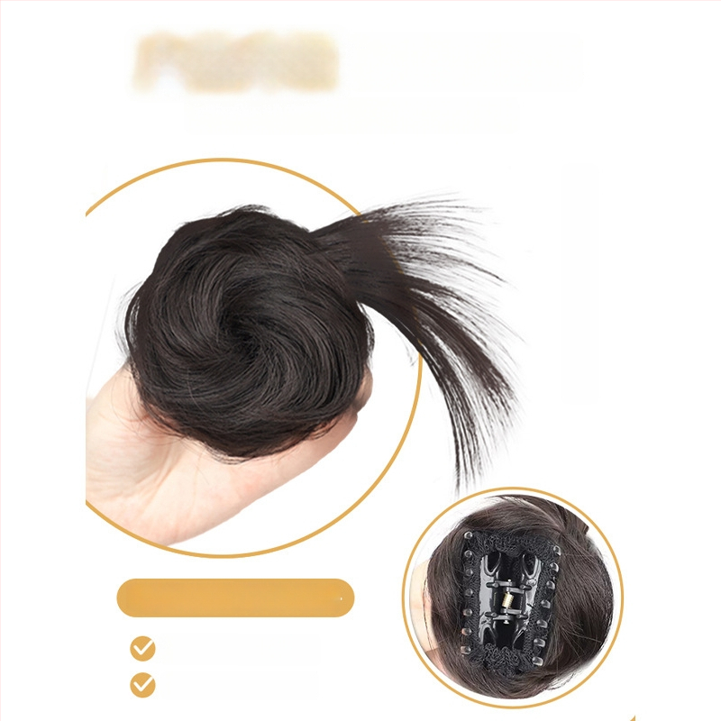 Ponytail parukas klipsiga, poolikult seotud lillekimp, kuumust-taluv sünteetiline juuksed — Yunhui