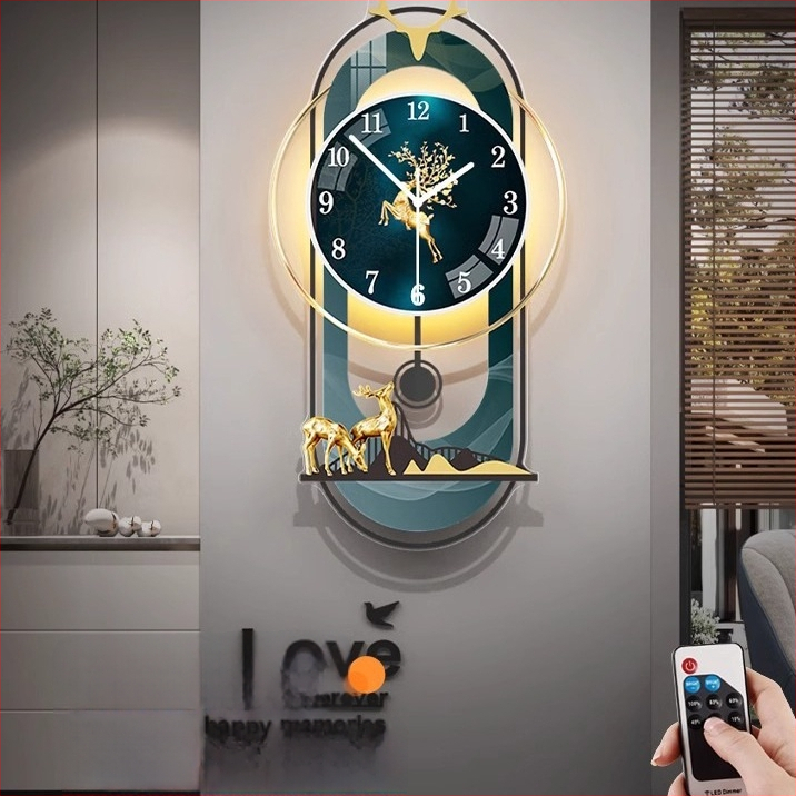 Moderný oválny nástenný hodiny s pohonom JPOK T3, ciferník z plexisklu, napájanie batériou