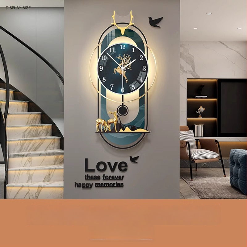 Moderný oválny nástenný hodiny s pohonom JPOK T3, ciferník z plexisklu, napájanie batériou