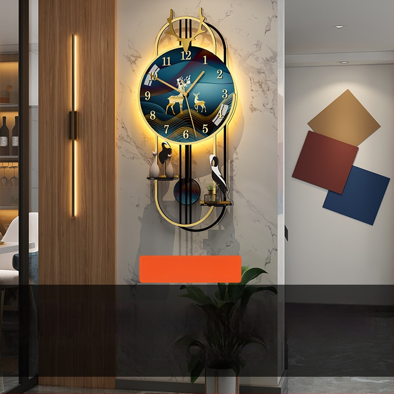 Moderný oválny nástenný hodiny s pohonom JPOK T3, ciferník z plexisklu, napájanie batériou