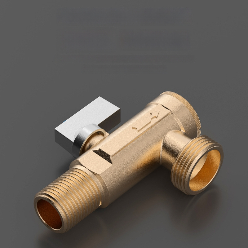 Täielikult vasest valmistatud kõrge vooluhulgaga nurgaventiil nutikatele WC-dele, filtrivõrguga, mudel 2119A, CE sertifikaat.