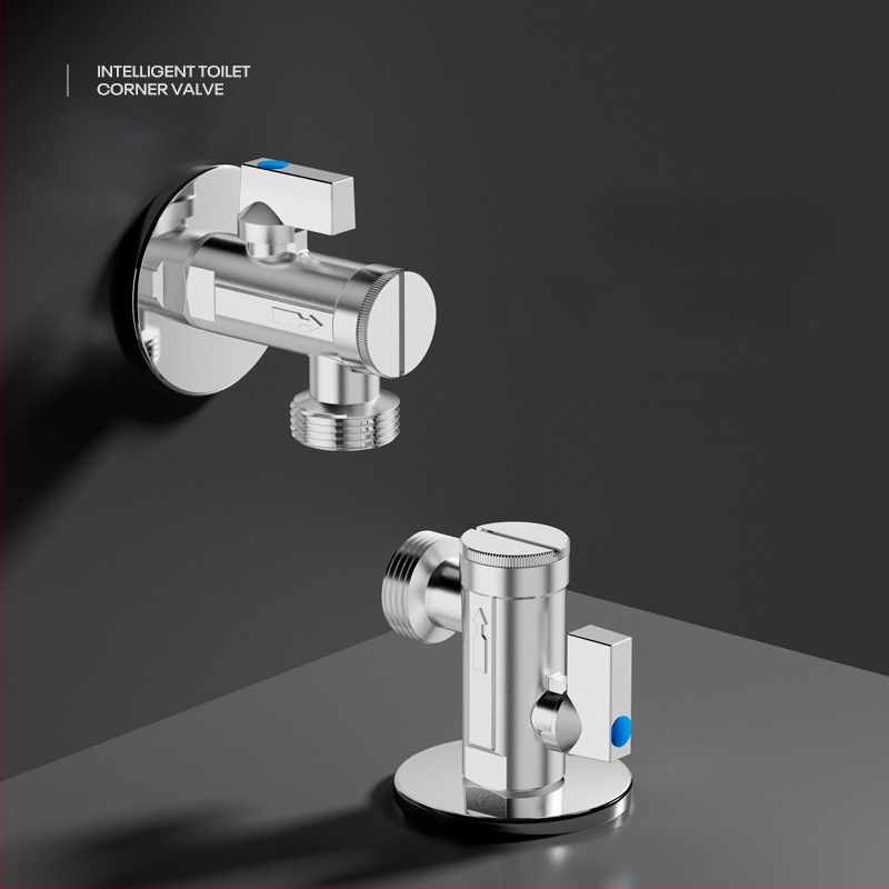 Täielikult vasest valmistatud kõrge vooluhulgaga nurgaventiil nutikatele WC-dele, filtrivõrguga, mudel 2119A, CE sertifikaat.