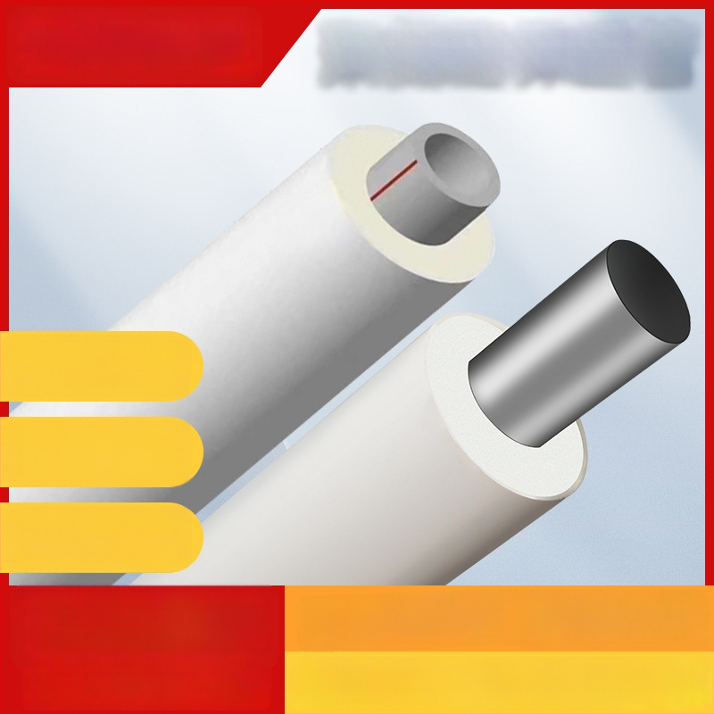 Nerūdijančio plieno izoliuotas vamzdis su poliuretano putomis – integruota kompozitinė vamzdynė karšto ir šalto vandens bei šildymo sistemoms; šilumos laidumas 0,0209 W/mK; PU tankis 40–60 kg/m³