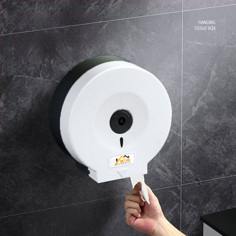 Seinakinnitusega veekindel tualettpaberi rulli karp, plastikust