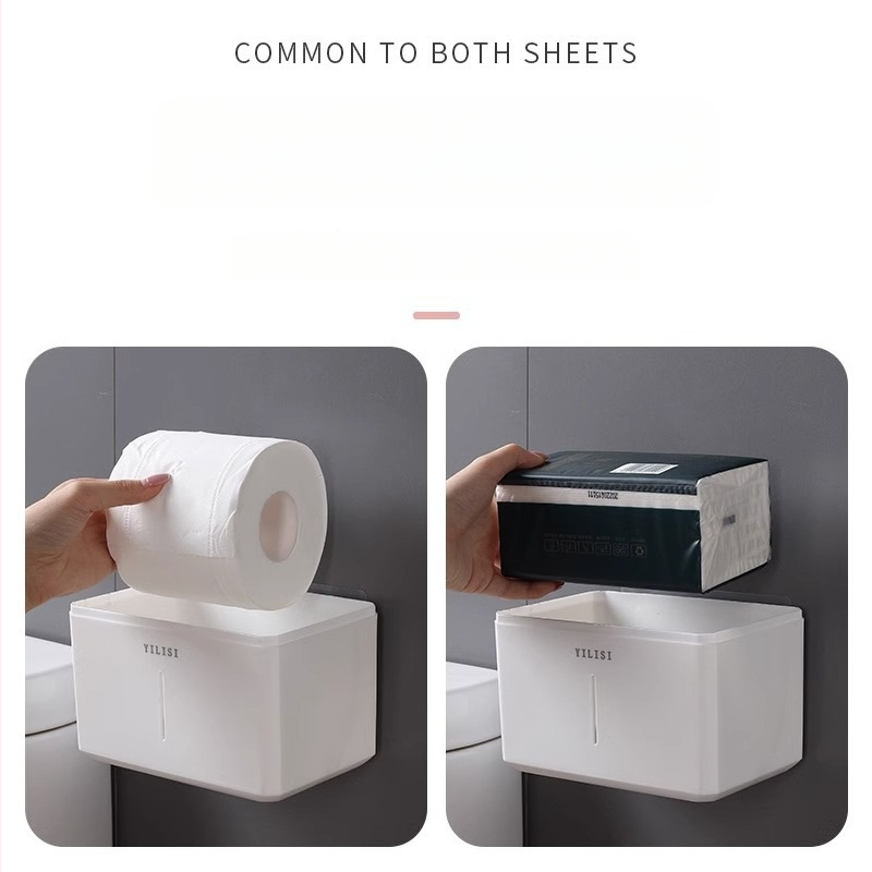 Seinasse paigaldatav veekindel plastist tualettpaberi kast, mudel 9141, sobib ritiniam pabire, kaasaegne minimalistlik stiil