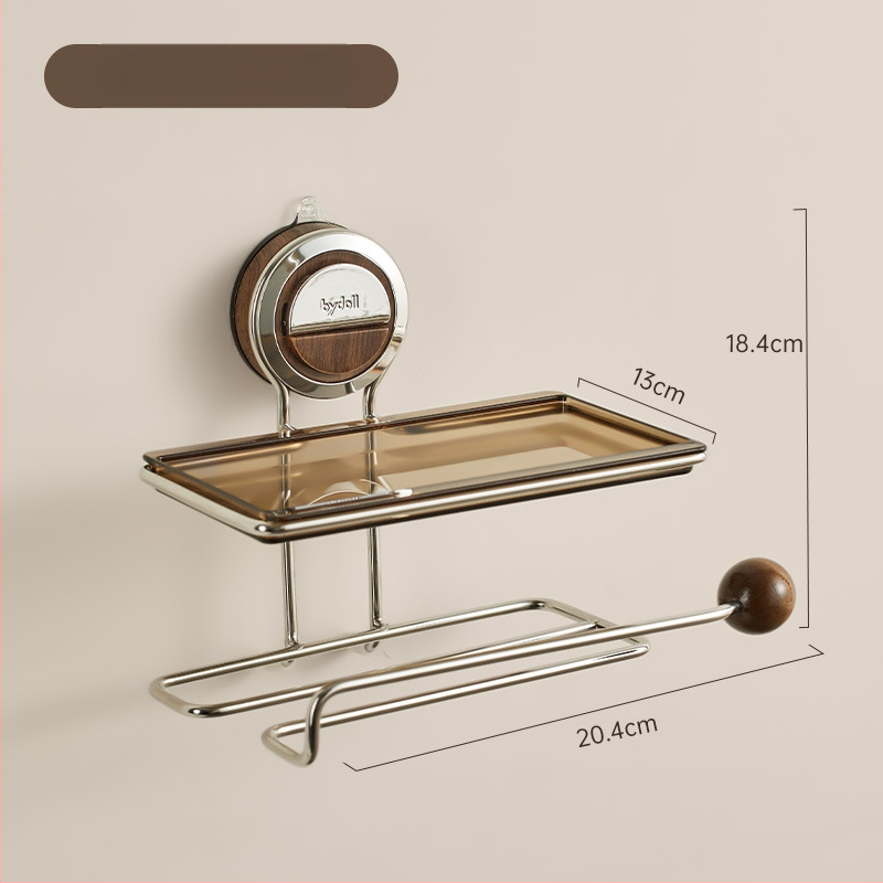 Vannitoa paberrulli hoidja, seinakinnitusega, puurimist vajamata, imemiskorkiga, plastist, mitmekülgne