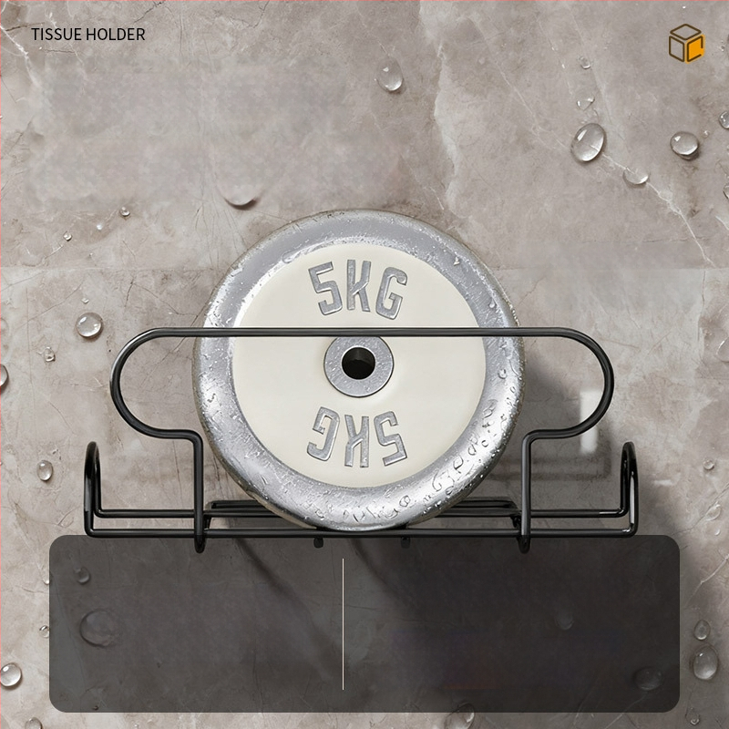 Siurbimo puodelio laikiklis šlapioms servetėlėms — sieninis popieriaus rankų laikiklis virtuvėje ir vonioje (ABS+geležis, elektroplatavimas)