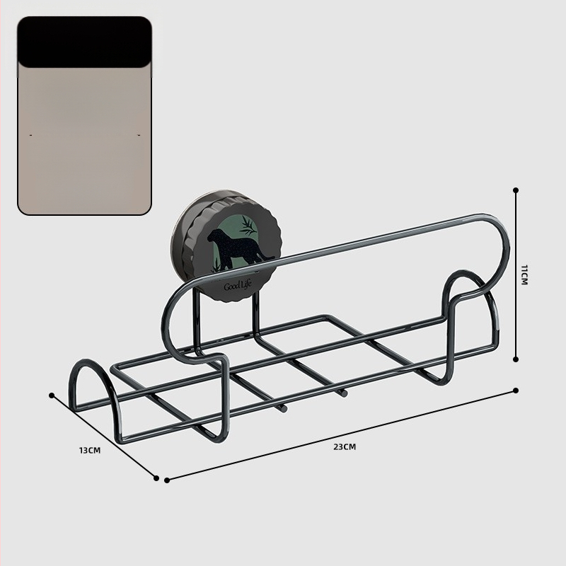 Siurbimo puodelio laikiklis šlapioms servetėlėms — sieninis popieriaus rankų laikiklis virtuvėje ir vonioje (ABS+geležis, elektroplatavimas)