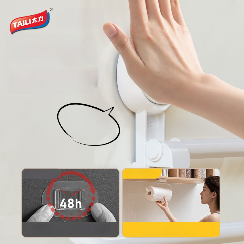 Taili ABS sieninis popieriaus ritinio laikiklis, su išlenktais kampas, injekcinio formavimo technologija, šiuolaikiškas minimalistinis stilius