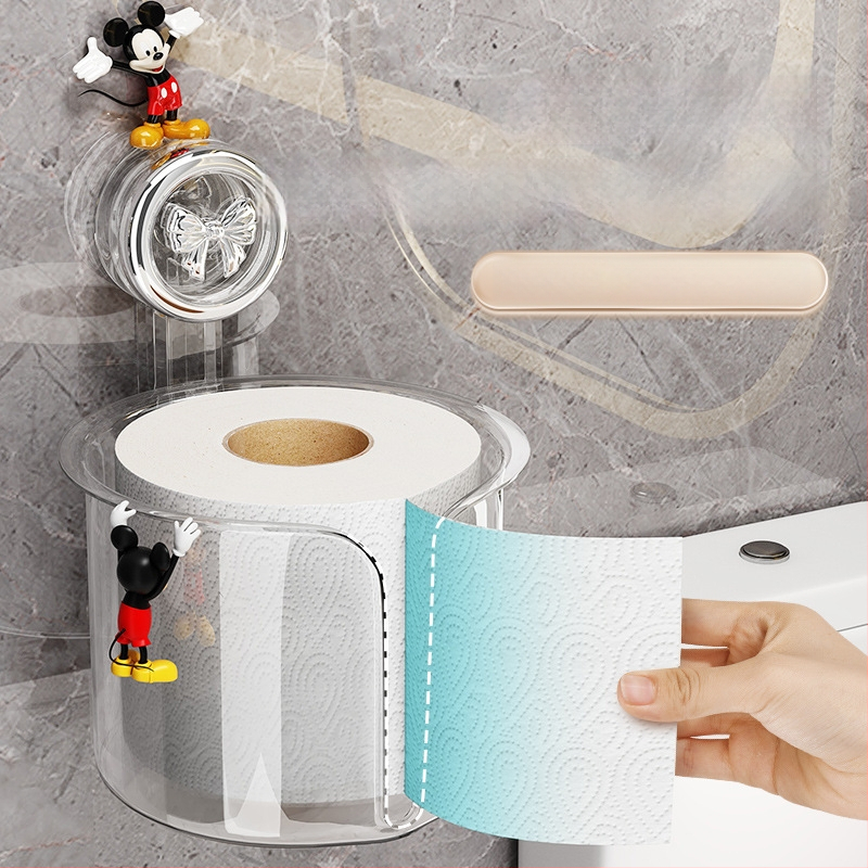 Youqin seinale paigaldatav suction cup tualettpaberirulli hoidik – plastikust, sobib rullpaberile, vannituppa, puurimata
